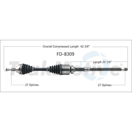 Surtrack Axle Cv Axle Shaft, Fd-8309 FD-8309